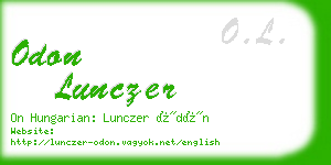 odon lunczer business card